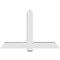 Ekena Millwork Eugene Architectural Grade PVC Gable Bracket, 60"W x 40"H x 6"D x 6"F, 16/12 Pitch GBP060X40X0606EUG00 - alternate 3